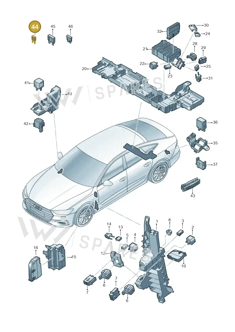 N10261502 — Audi RS7 Sportback (2019-) diagram 435937000, position 44
