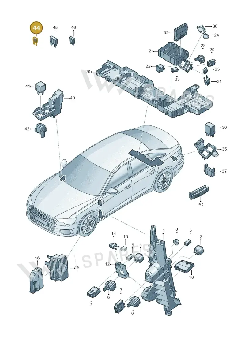 N10261508 — Audi A6 2.0 (2018-) diagram 430937000, position 44