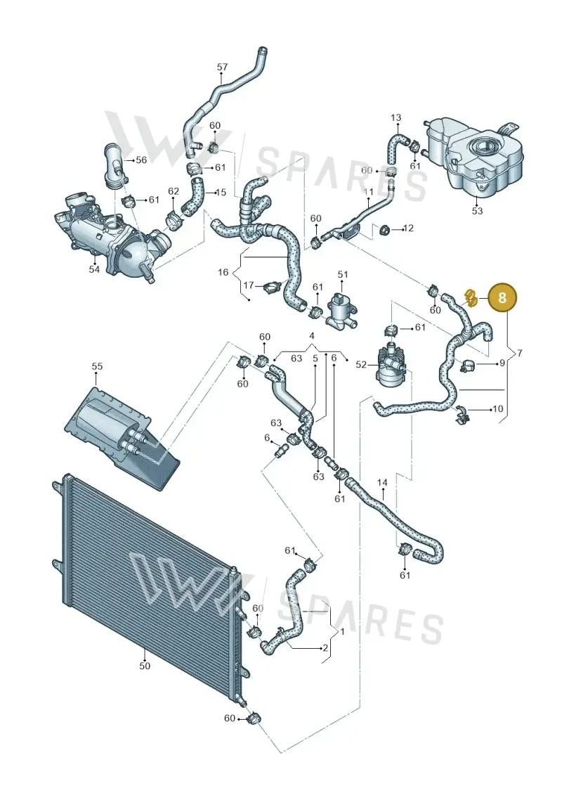 N10291801 — Audi A8L qu. 3.0 TDI (2013-2018) diagram 696121560, position 8