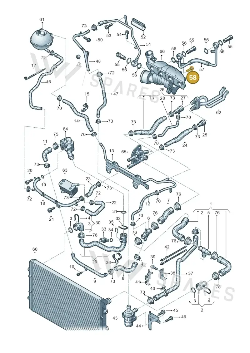 N10303606 — Audi A3 Sportback (2008-2013) diagram 412121660, position 58