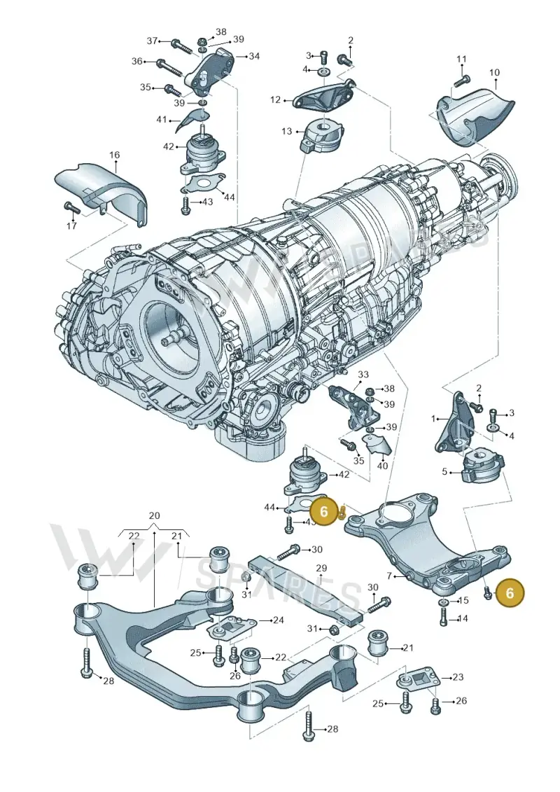 N10307502 — Audi A8/S8/qu. lang    08> (2007-) diagram 291399800, position 6