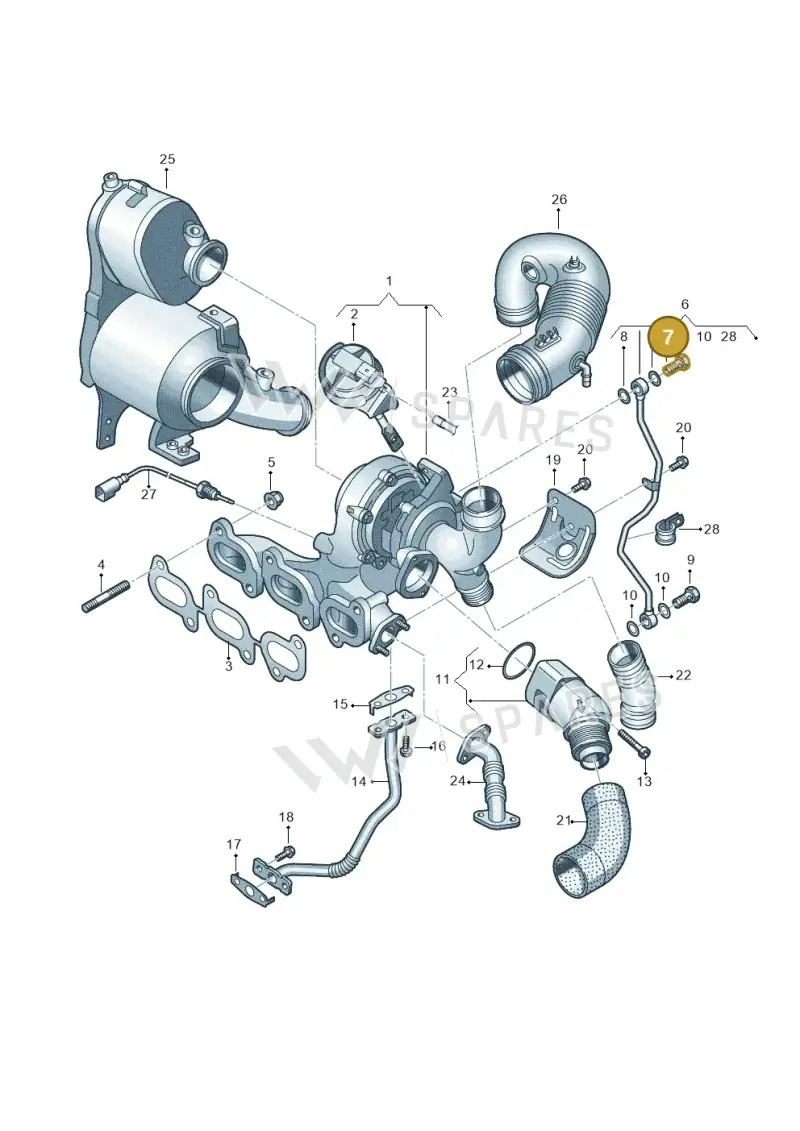 N10313503 — Audi A1 Sportback (2014-2018) diagram 773145600, position 7