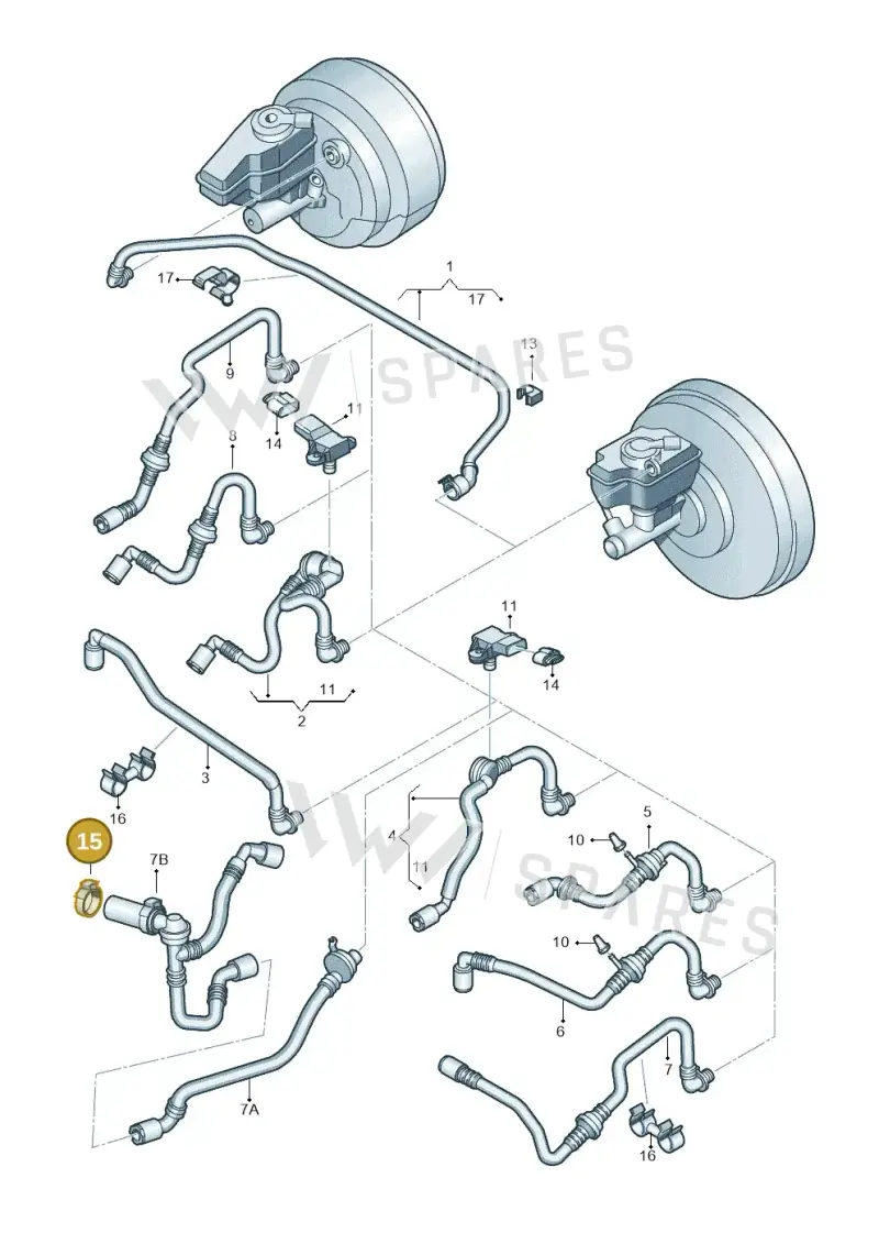 N10320601 — Audi A3 Sportback (2008-2013) diagram 412611700, position 15
