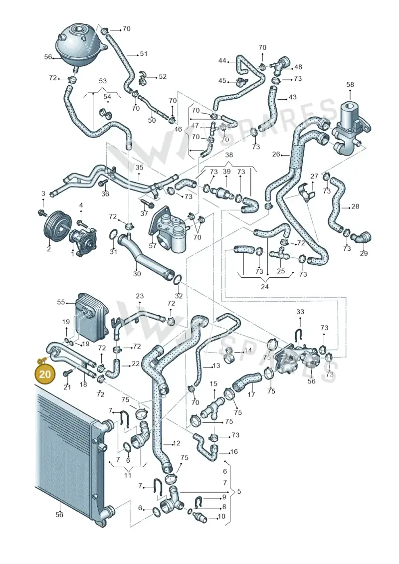 N10323102 — Audi A3/S3/quattro (2005-2007) diagram 420121210, position 20