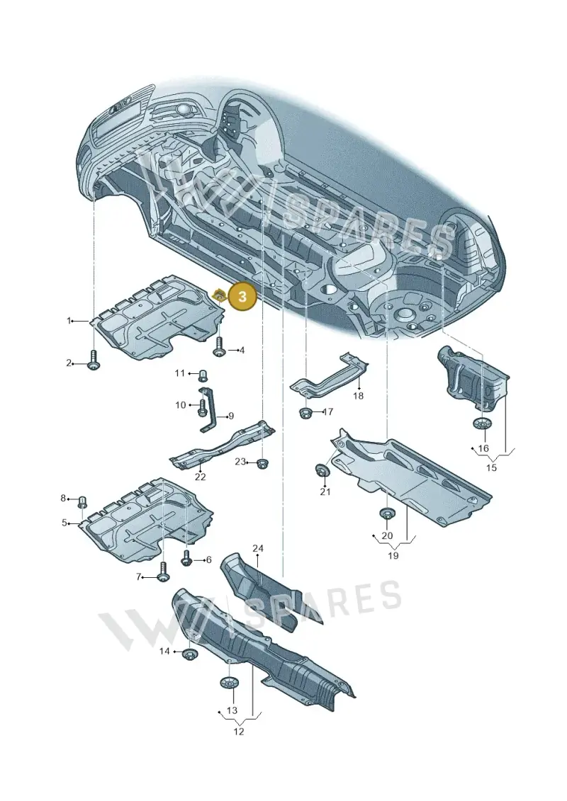 N10327102 — Audi A1 Sportback (2014-2018) diagram 708825000, position 3