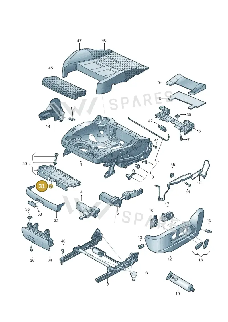 N10340004 — Audi Q3 1.4 (2016-) diagram 764881100, position 31