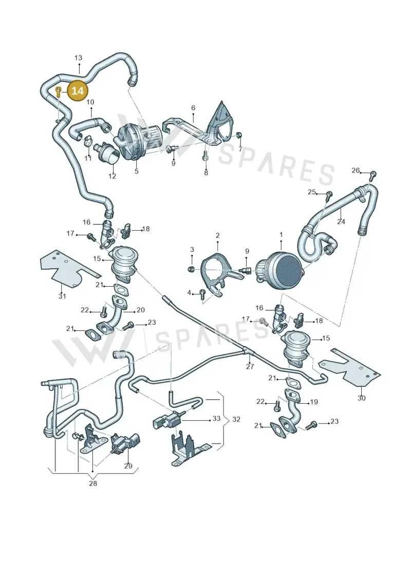 N10340703 — Audi R8 qu. 5.2 (2012-2015) diagram 618131350, position 14