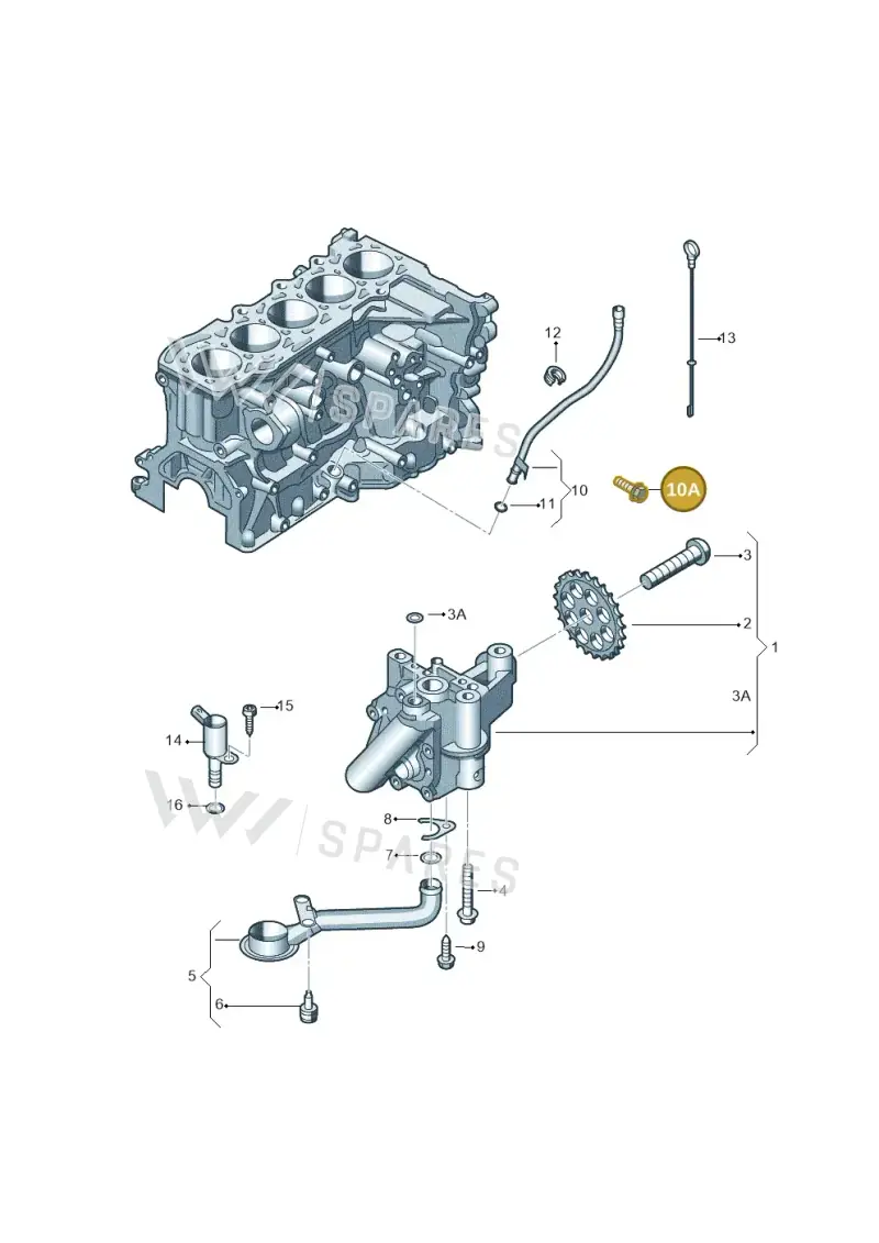 N10341502 — Audi TTRS Plus Coupe (2009-2014) diagram 474115350, position 10A