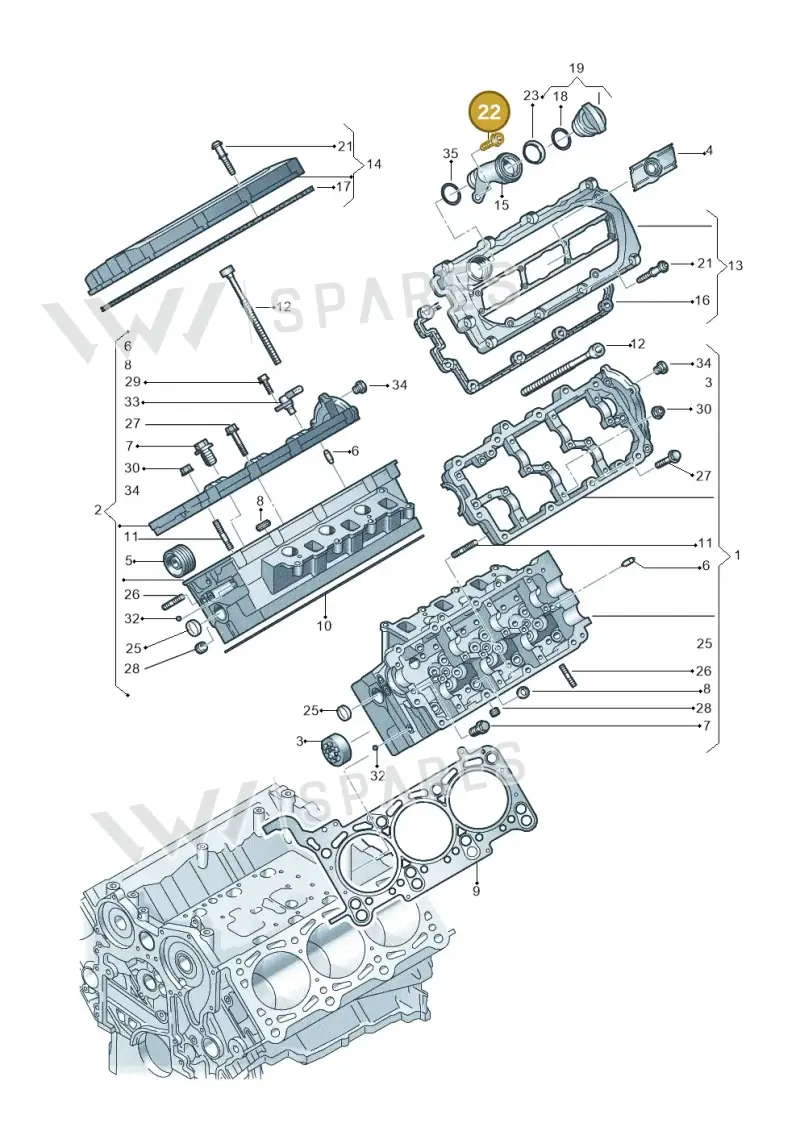 N10346904 — Audi A6 2.7 TDI (2008-2011) diagram 620103400, position 22