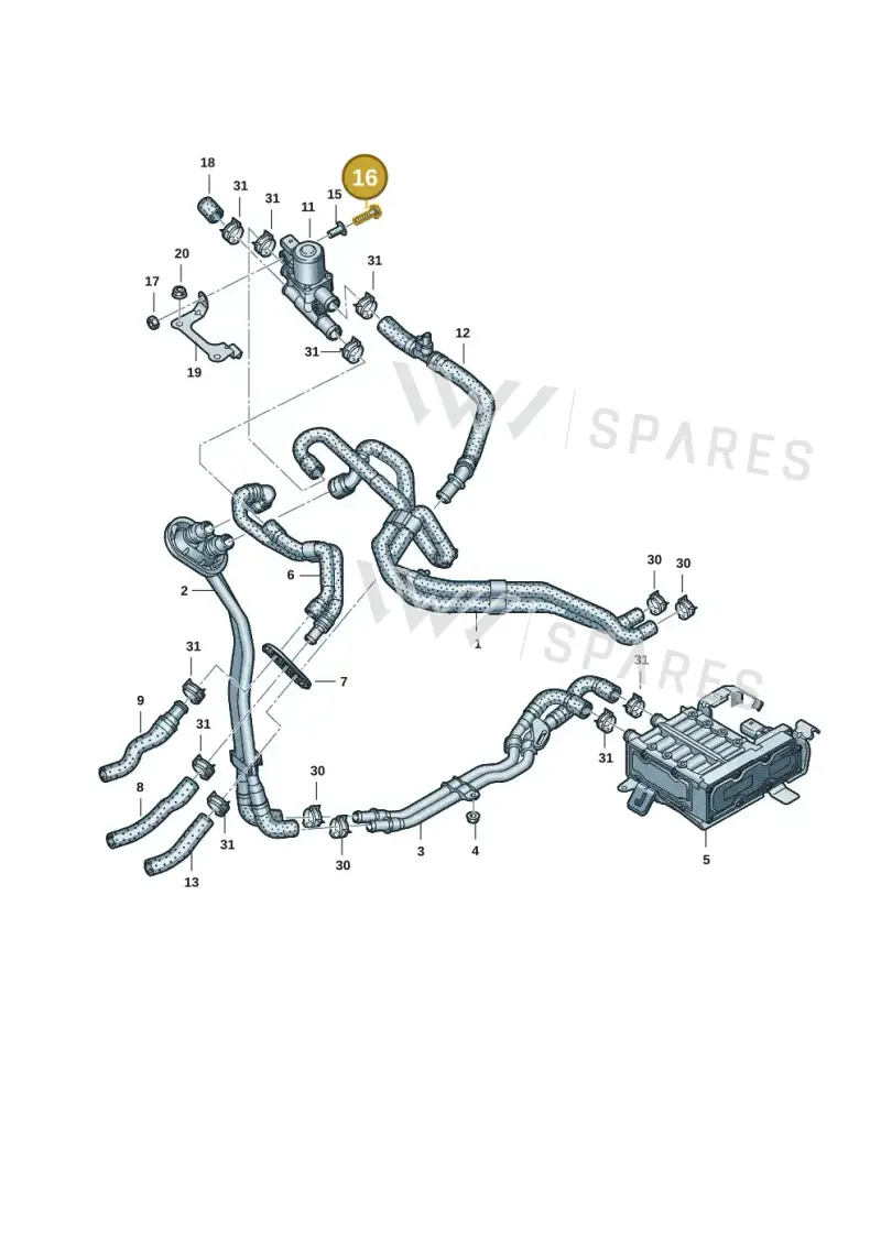 N10347404 — Audi A8L (2017-2022) diagram 838121073, position 16