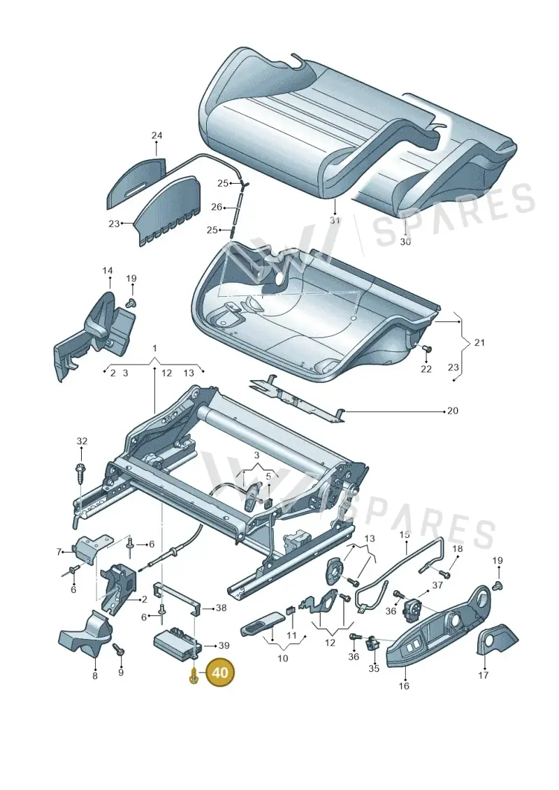 N10353802 — Audi RS4 Av. qu. 4.2 (2012-2015) diagram 473881300, position 40