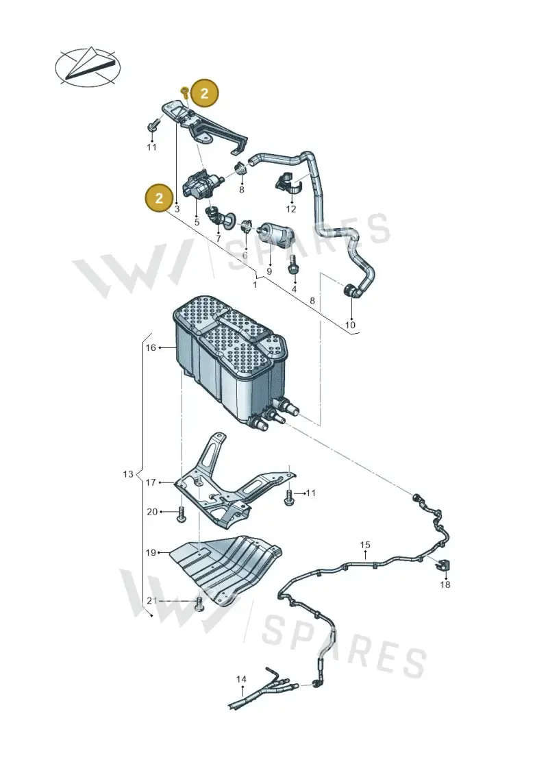 N10354503 — Audi RS Q8 Quattro (2019-) diagram 624201030, position 2