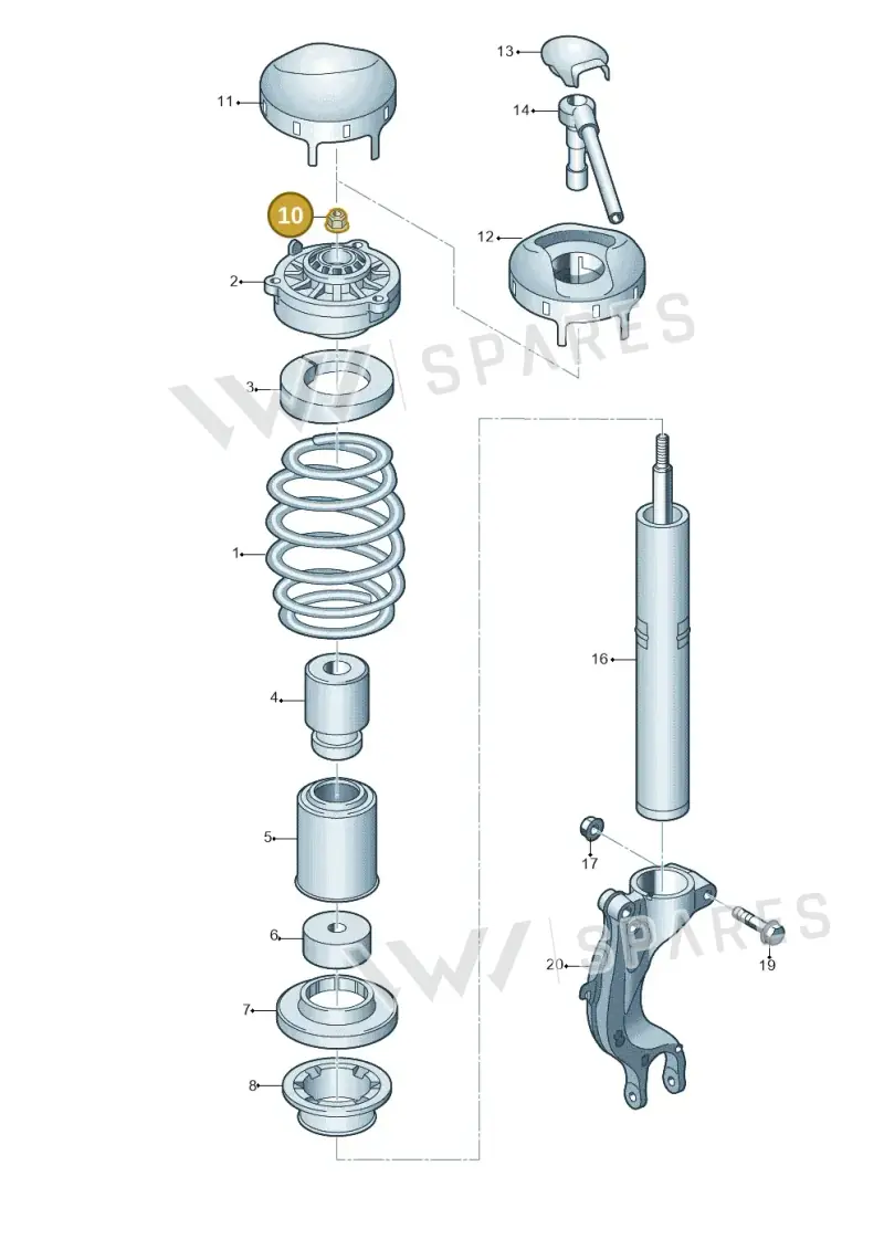 N10402904 — Audi A6 2.0 (2018-) diagram 849411000, position 10