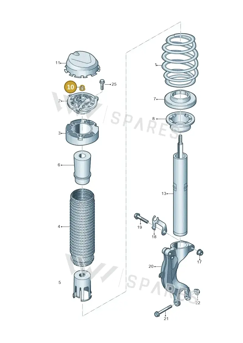 N10402904 — Audi A5 Limo 2.0 (2024-) diagram 439411000, position 10