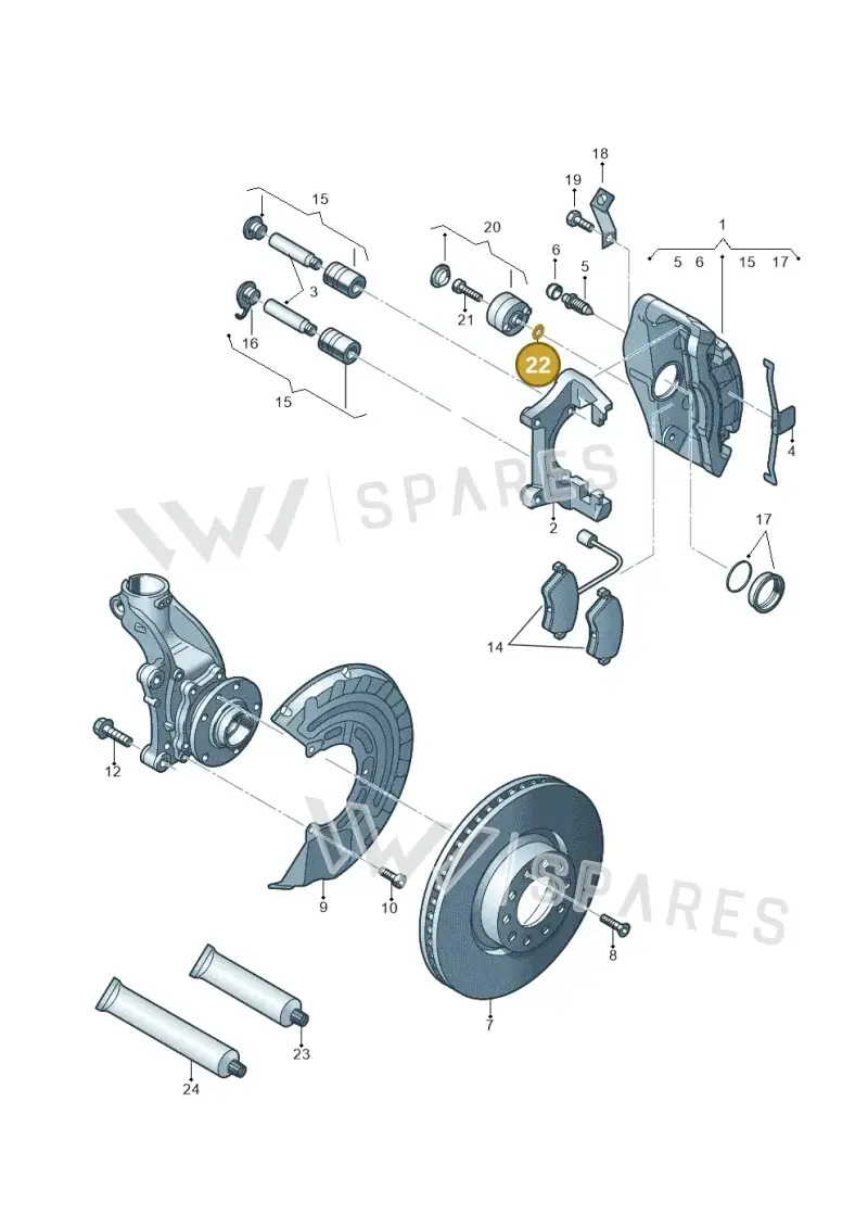 N10404805 — Audi TTS Coupe 2.0 (2010-2014) diagram 412615500, position 22
