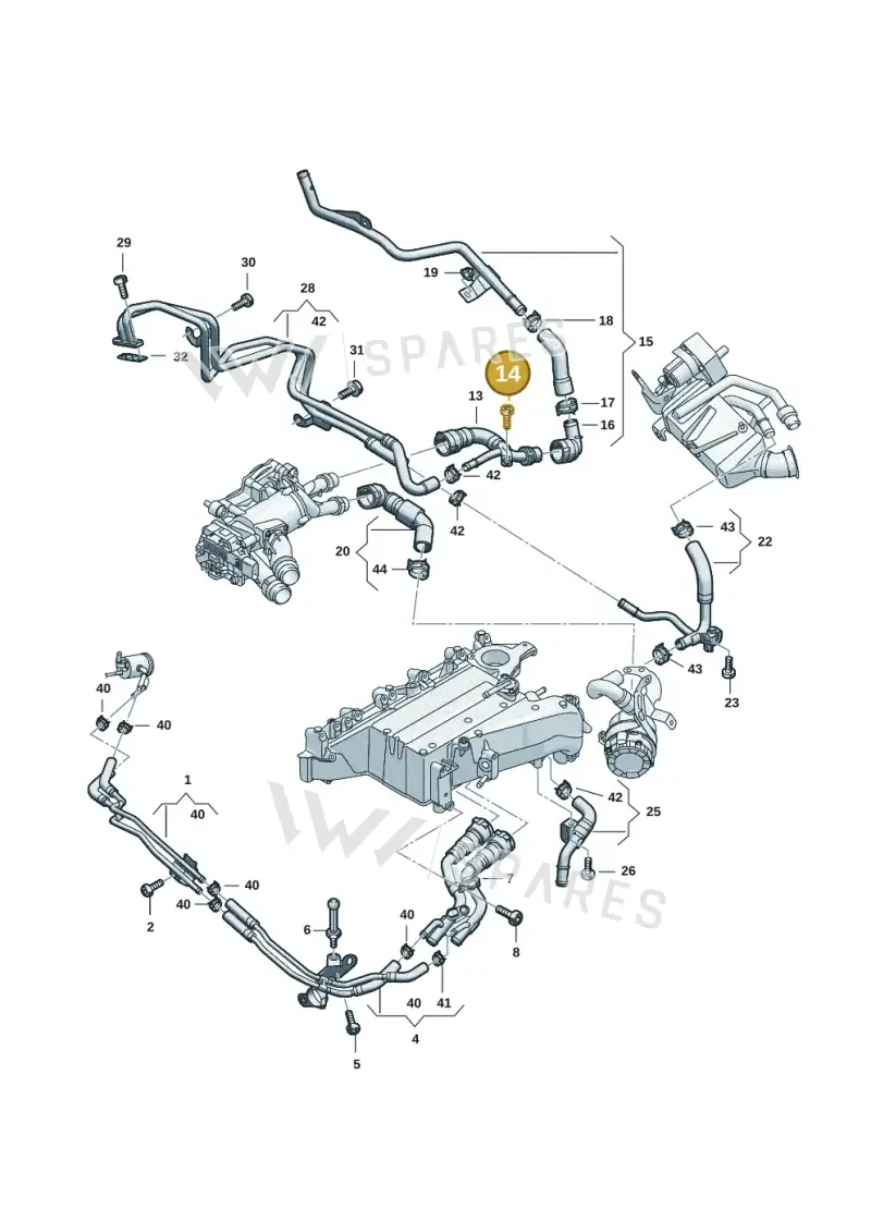 N10405604 — Audi A5 Limo 2.0 (2024-) diagram 05l121005, position 14