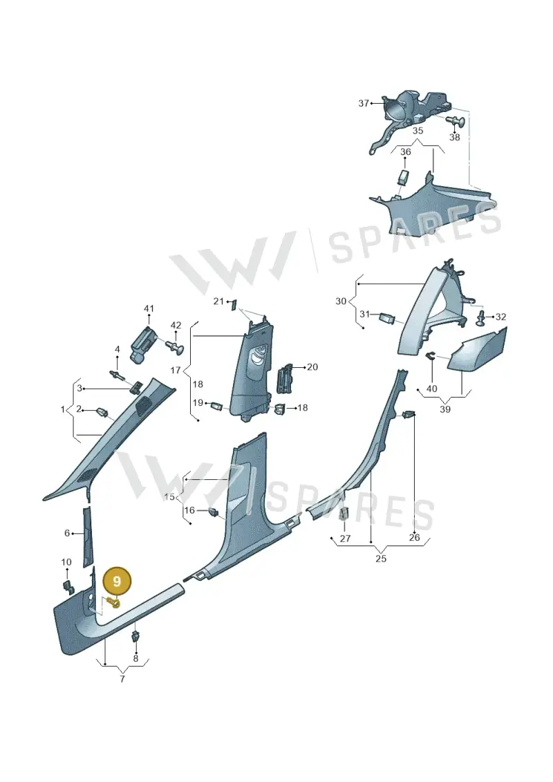 N10412804 — Audi RS7 Sportback (2019-) diagram 435867650, position 9