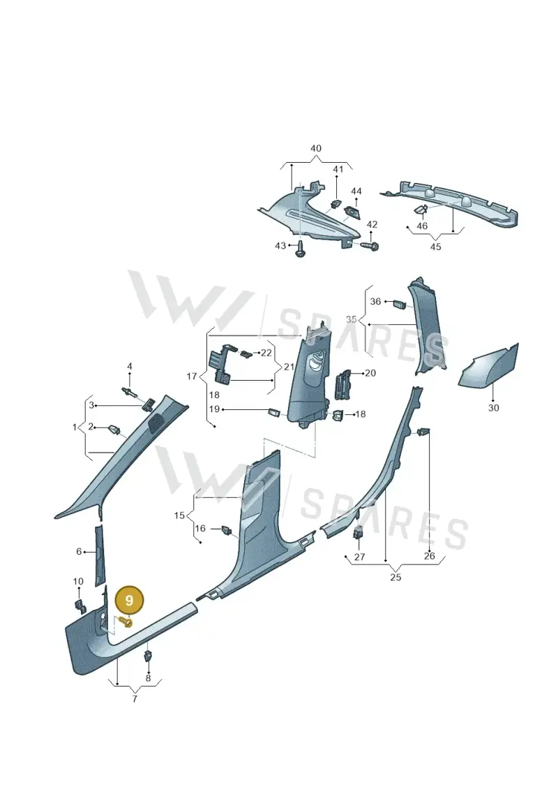 N10412804 — Audi RS6 Avant (2019-) diagram 537867650, position 9