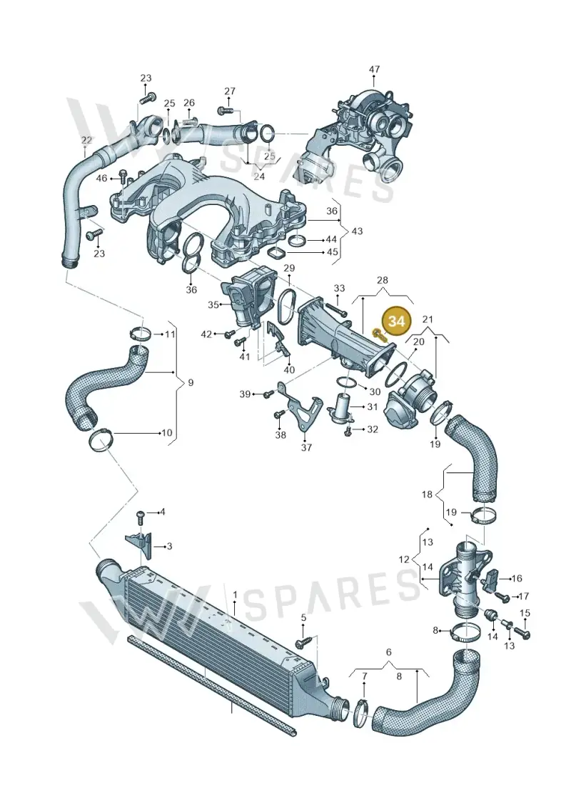 N10413401 — Audi A7 Sportback (2014-2018) diagram 717145050, position 34