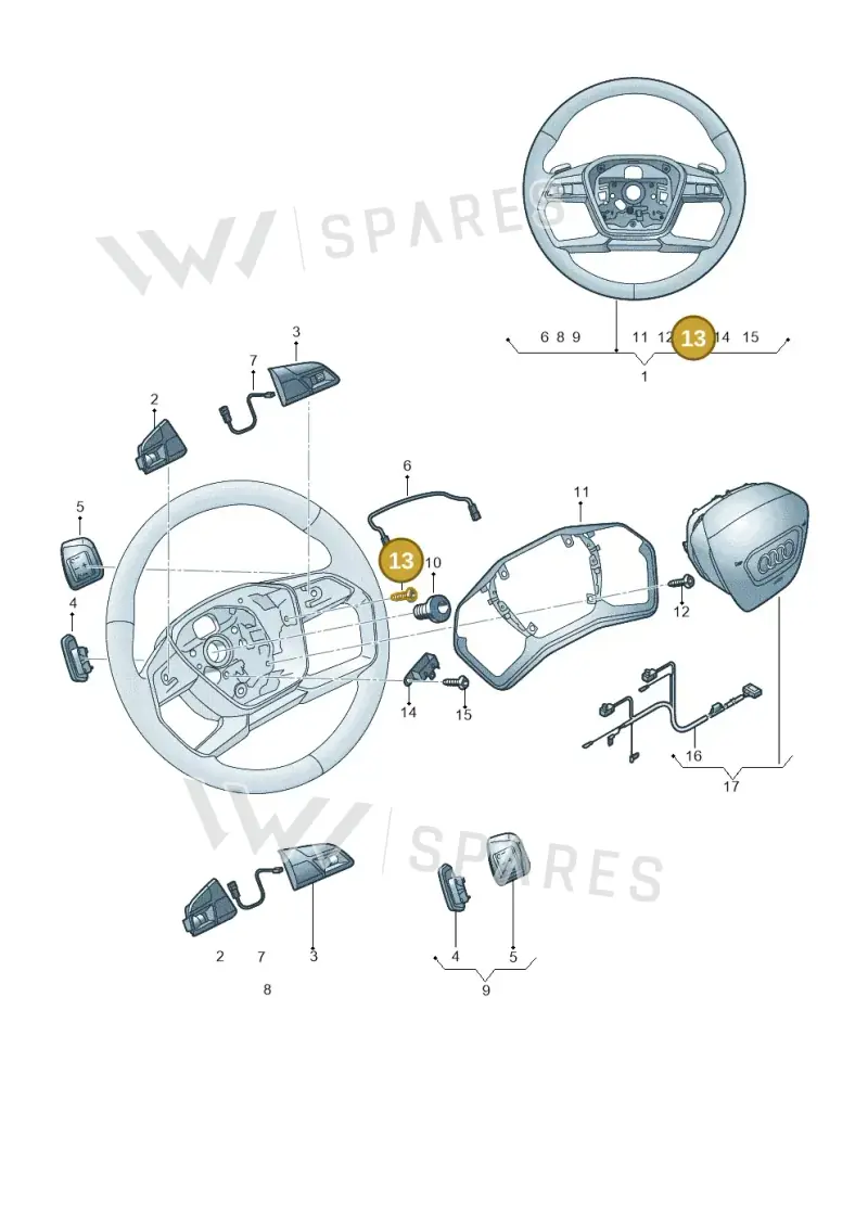 N10415903 — Audi Q6 e-tron (2023-) diagram 89a419000, position 13