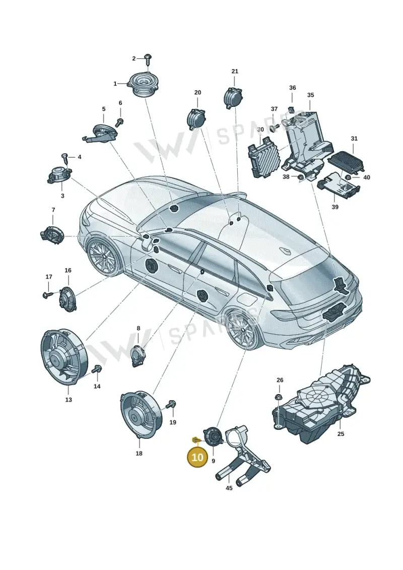 N10415903 — Audi A5 Limo 2.0 (2024-) diagram 8wh035350, position 10