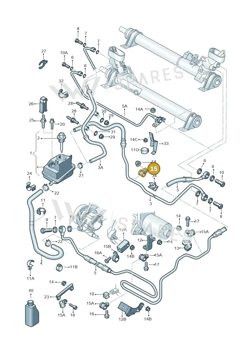 N10423601 — Audi A3/S3/QUATTRO (2000-2003) diagram 203422450, position 15