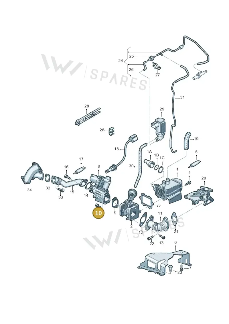 N10425103 — Audi Q7 qu. 3.0 TDI (2009-2015) diagram 631131550, position 10