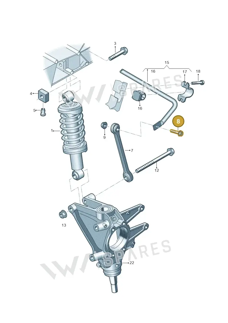 N10425302 — Audi R8 Spyder (2015-2024) diagram 872511000, position 8