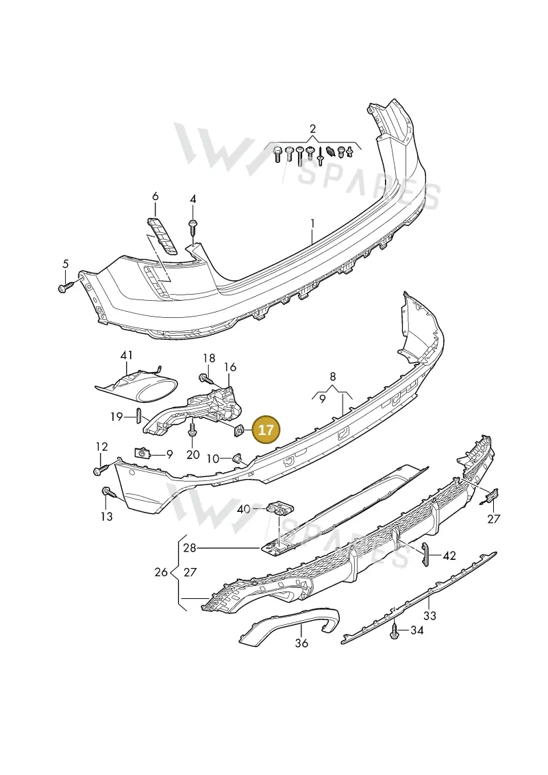 N10433701 — Audi RS Q8 Quattro (2019-) diagram 595807700, position 17