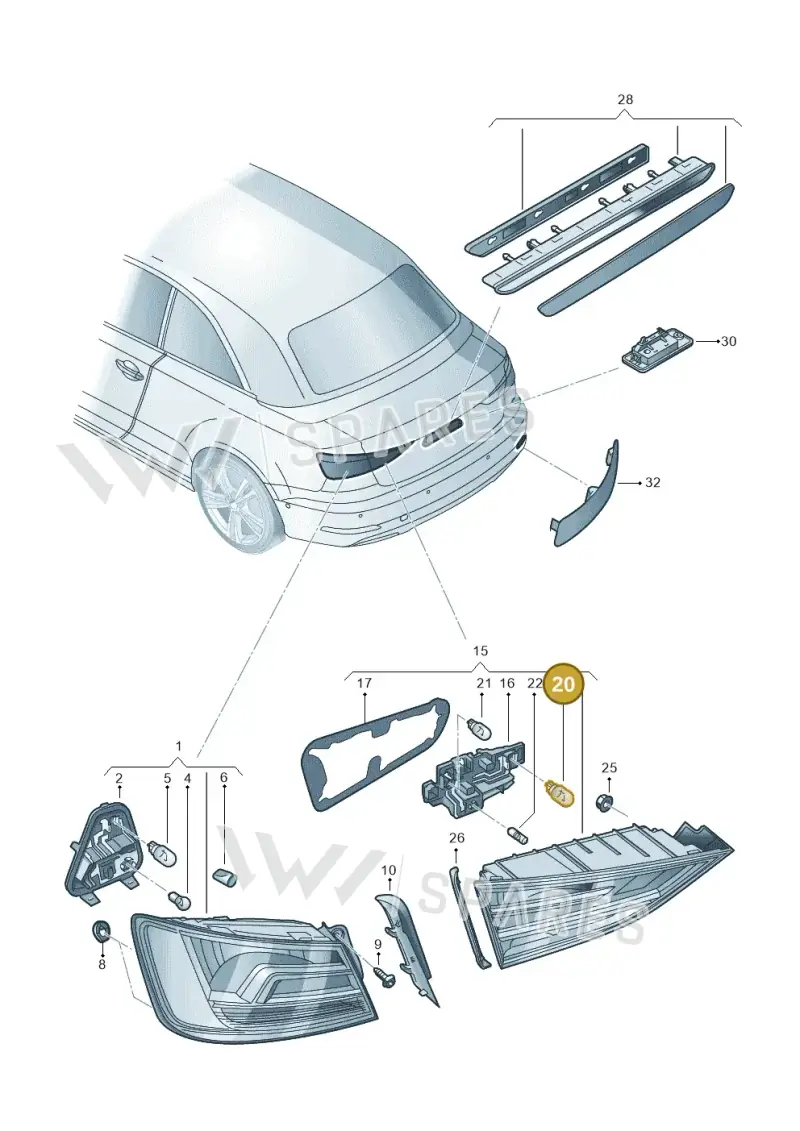 N10445602 — Audi A3 Cabrio (2016-2020) diagram 778945000, position 20