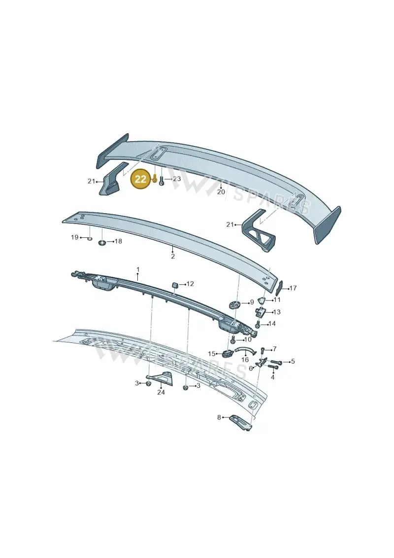 N10447402 — Audi TTRS Coupe (2016-2023) diagram 898827080, position 22