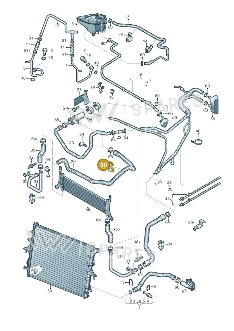 N10450801 — Audi Q7 qu. 3.0 TDI (2009-2015) diagram 493121200, position 30