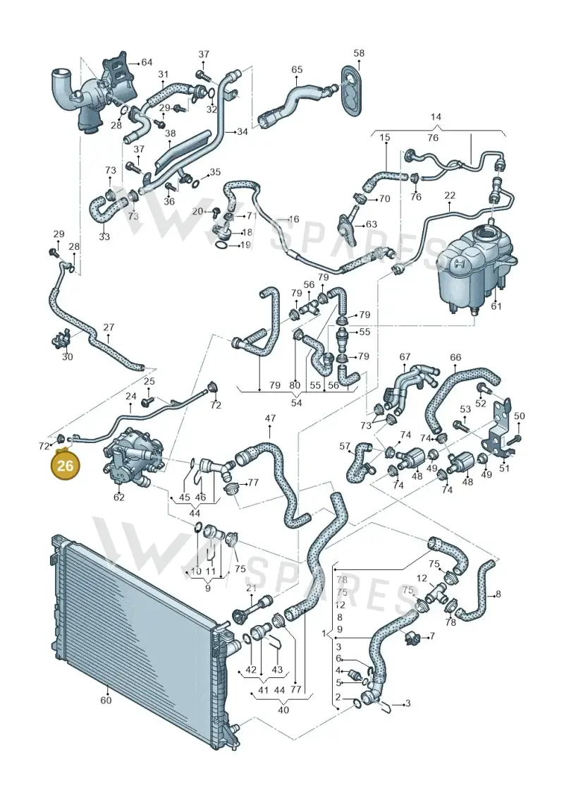 N10451401 — Audi A5 Sportback (2016-2020) diagram 849121022, position 26