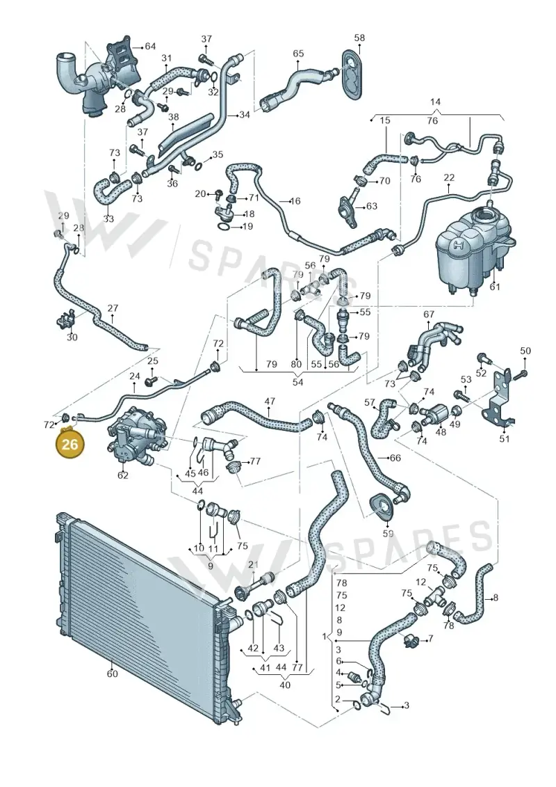 N10451401 — Audi A5 Sportback (2016-2020) diagram 849121230, position 26