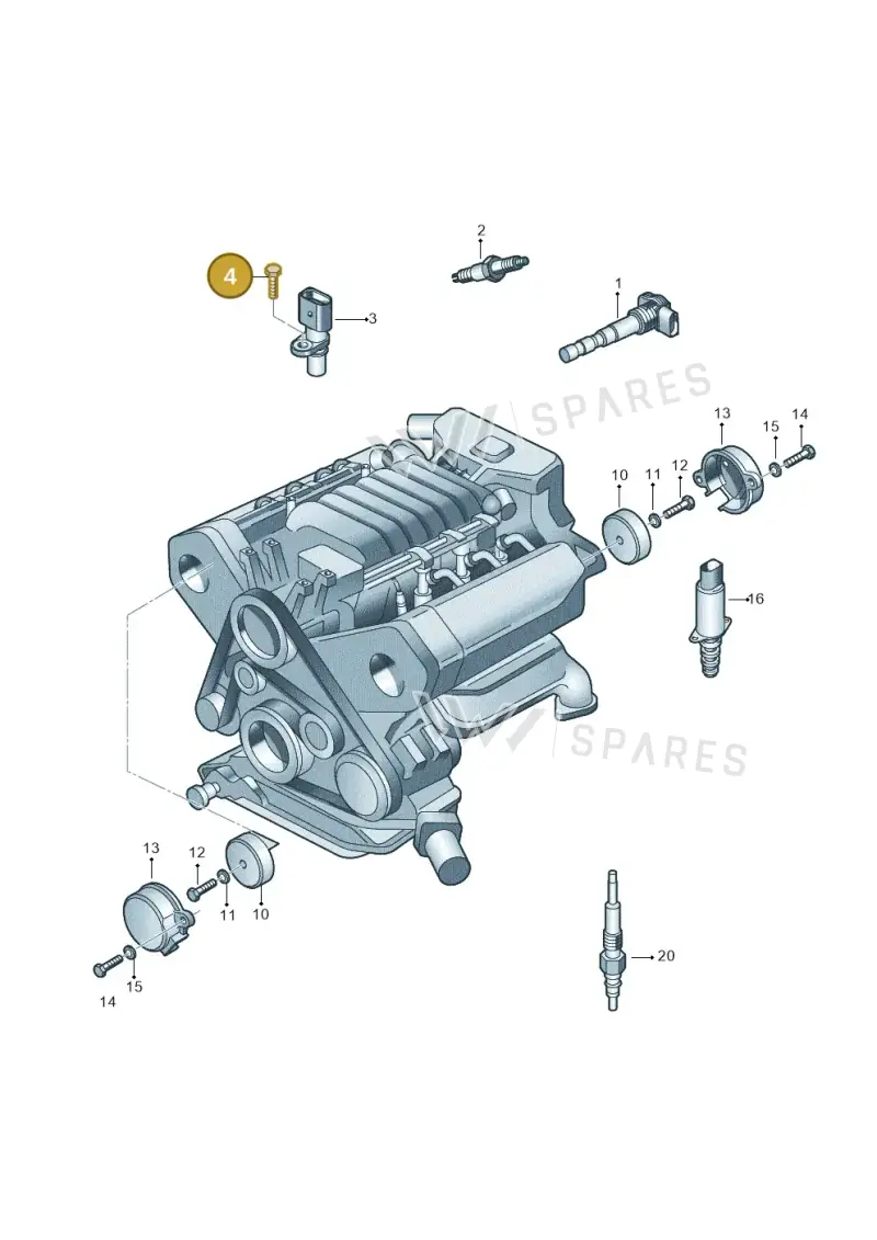 N10451410 — Audi Q7                07> (2006-) diagram 249905300, position 4