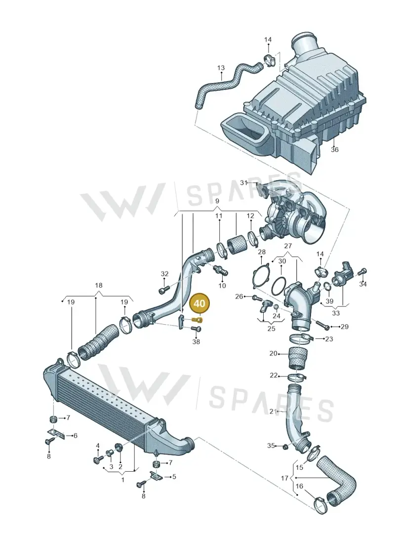 N10451410 — Audi A3 Sportback (2019-2021) diagram 596145610, position 40