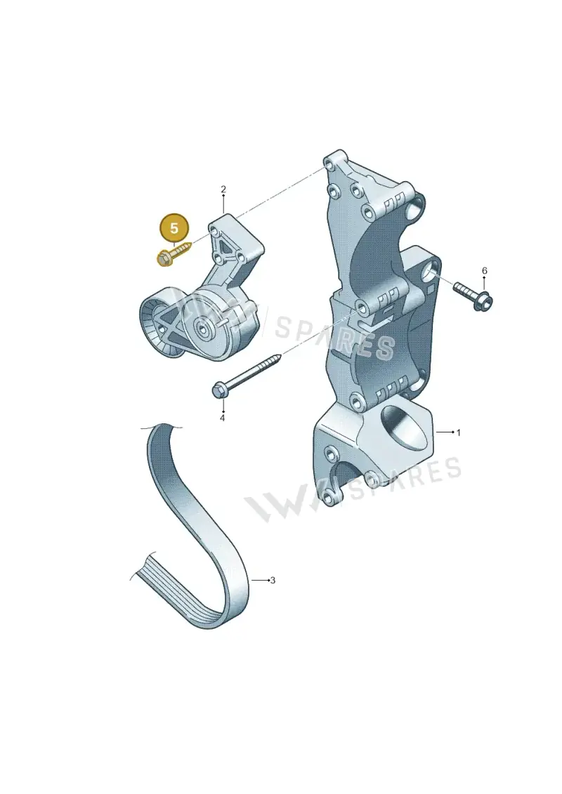 N10454404 — Audi TT Coupe/Roadster (2002-2006) diagram 194903200, position 5