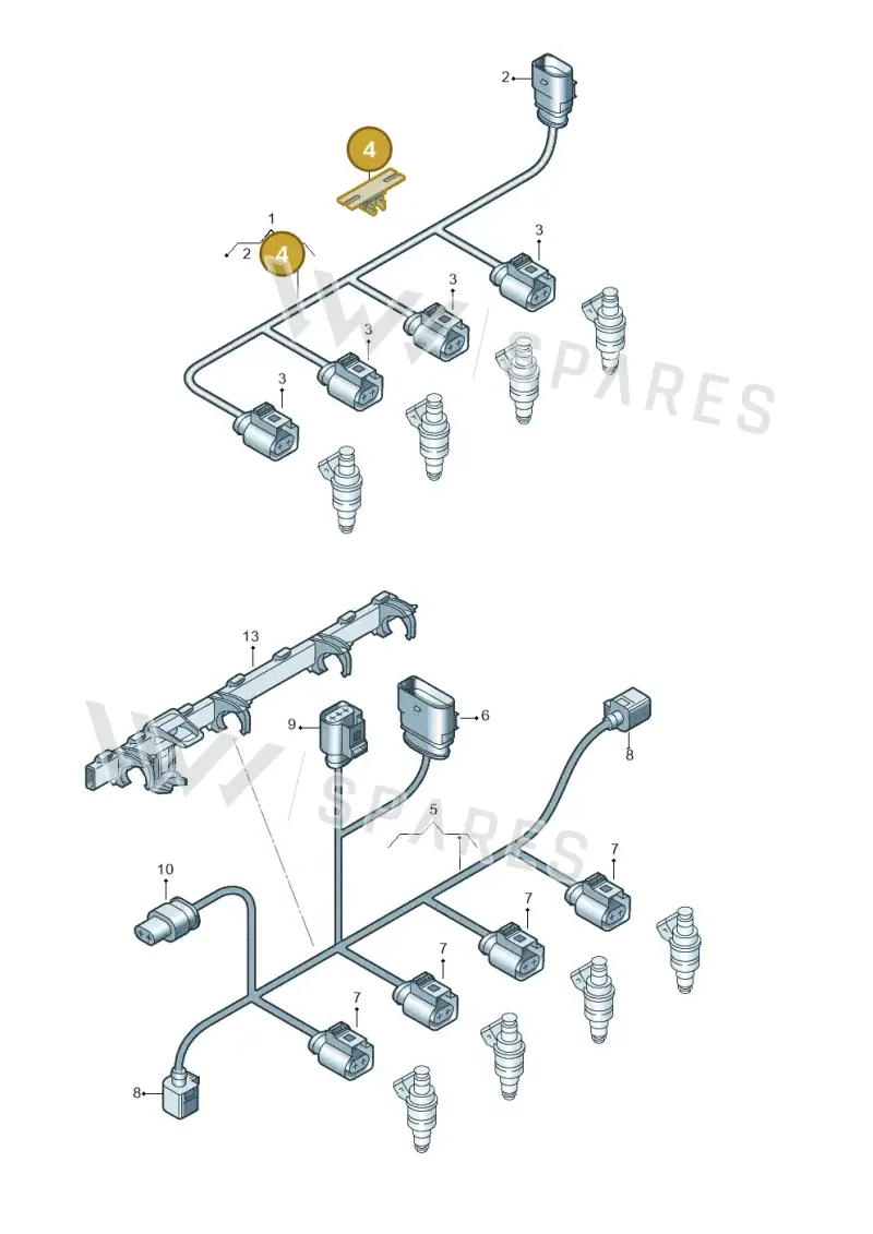 N10458601 — Audi A3 Sportback (2019-2021) diagram 859971040, position 4