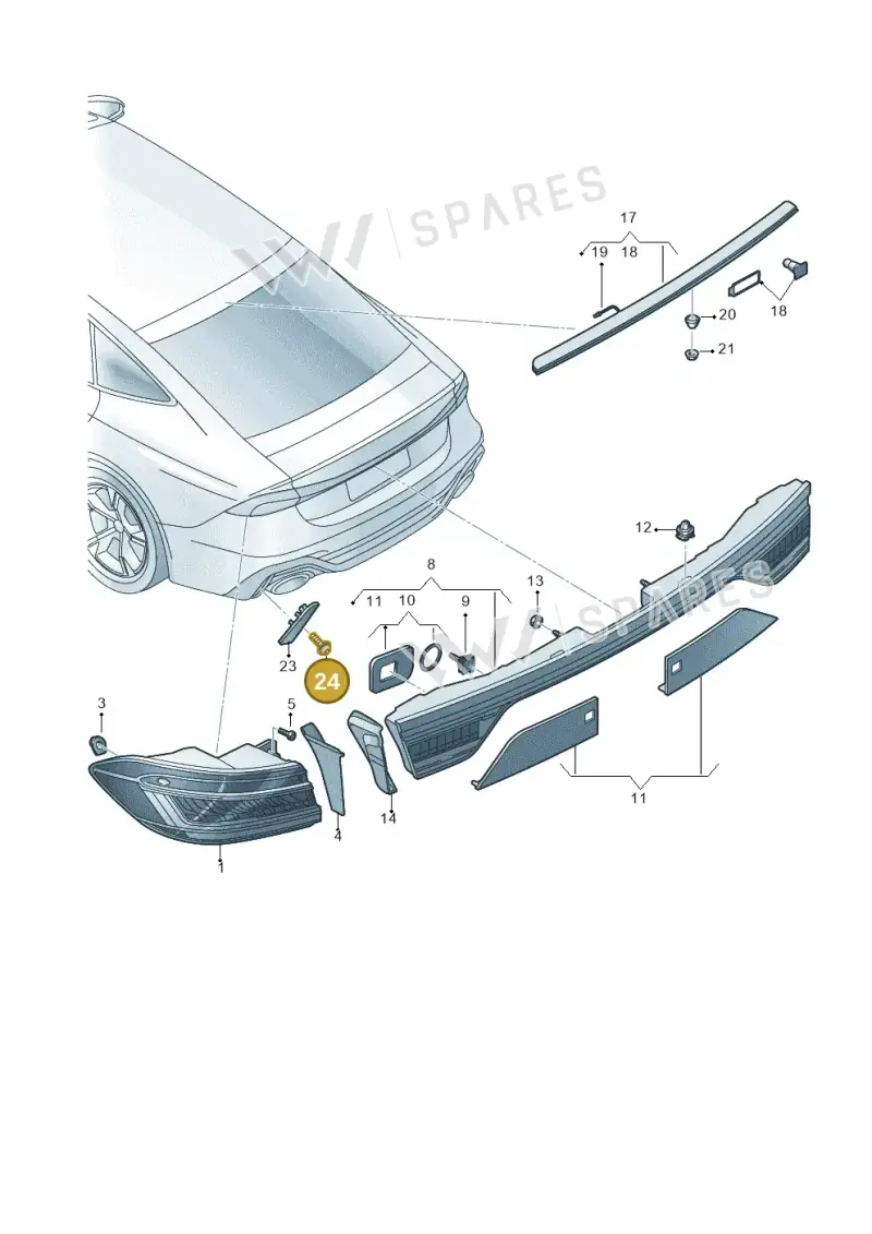 N10464802 — Audi RS7 Sportback (2019-) diagram 538945000, position 24