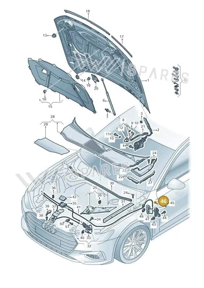 N10464802 — Audi RS6 Avant (2019-) diagram 430823000, position 46
