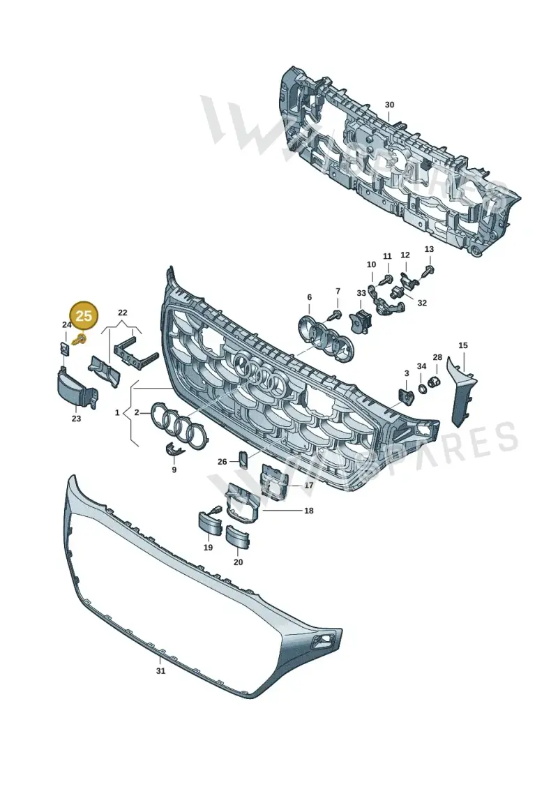 N10473203 — Audi Q8 Quattro 3,0 (2018-) diagram 429853045, position 25