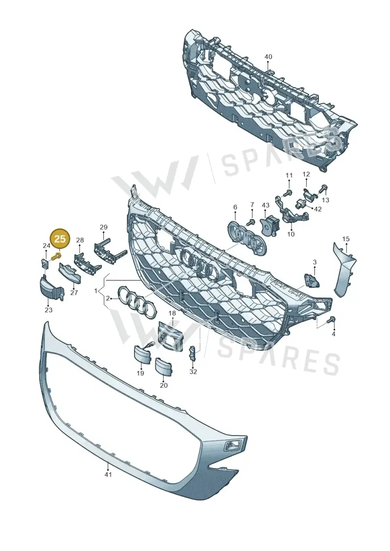 N10473203 — Audi RS Q8 Quattro (2019-) diagram 595853500, position 25