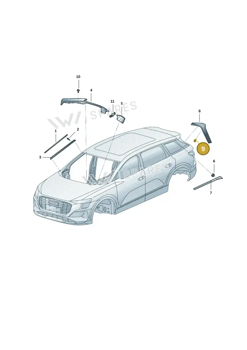 N10485706 — Audi Q6 (2022-) diagram 4cg853010, position 9