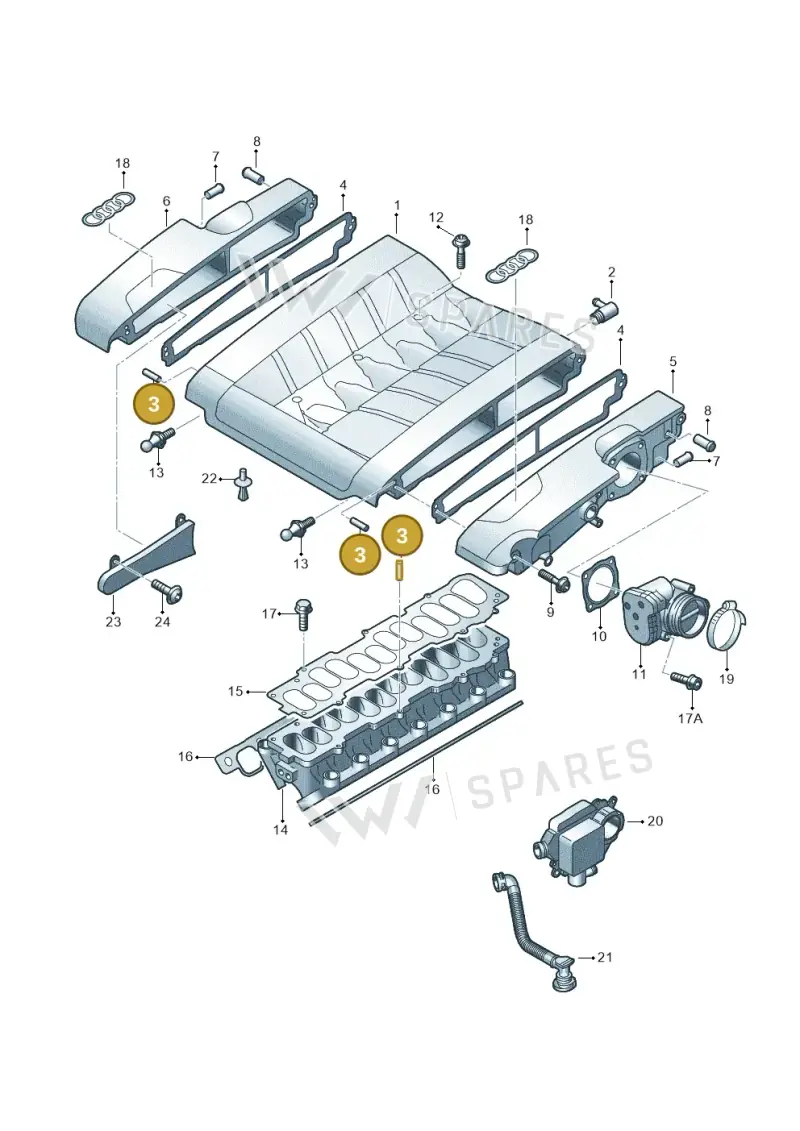 N10527801 — Audi A8/S8/qu. lang    08> (2007-) diagram 291133920, position 3