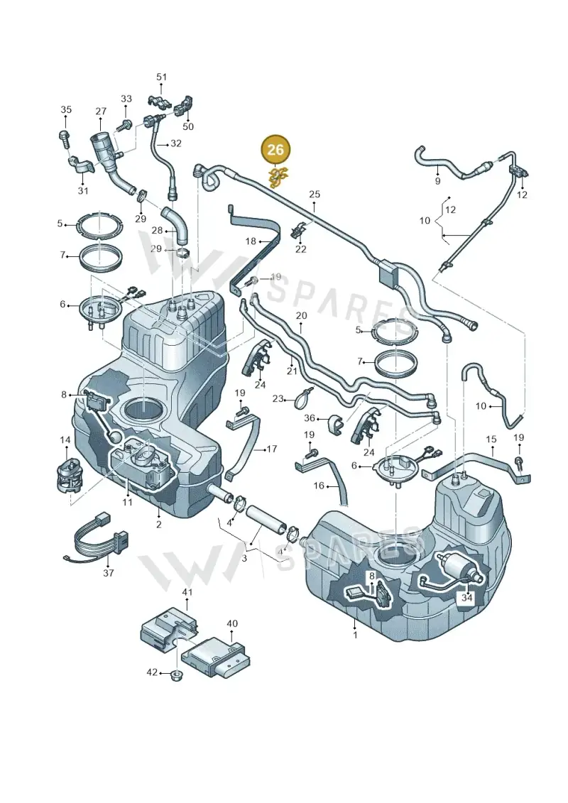 N10528002 — Audi R8 Spyder (2015-2024) diagram 872201100, position 26