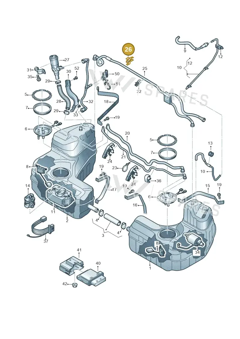 N10528002 — Audi R8 Spyder (2015-2024) diagram 872201150, position 26
