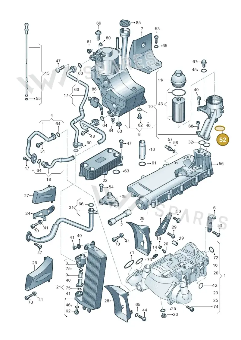 N10538201 — Audi R8 qu. 5.2 (2012-2015) diagram 618115100, position 52