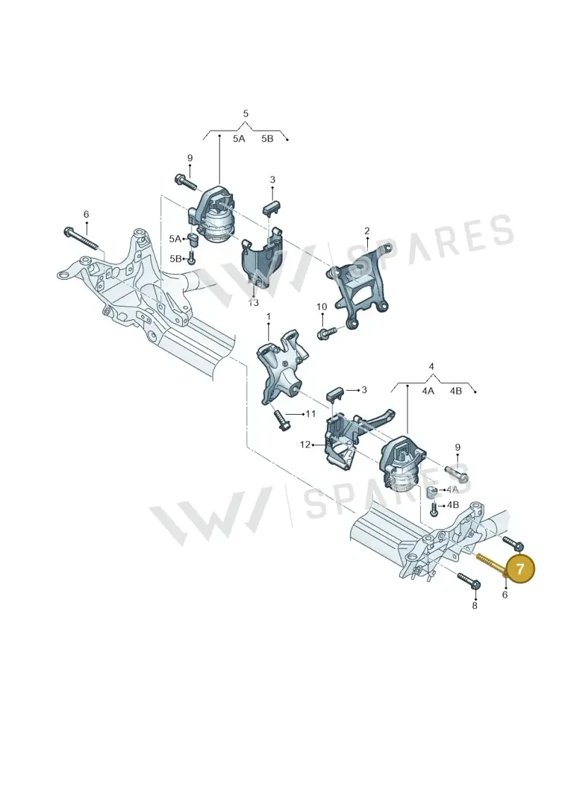 N10541002 — Audi A7 Sportback (2014-2018) diagram 765199100, position 7