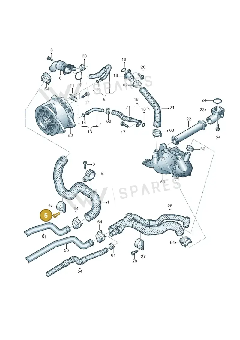 N10544703 — Audi R8 Spyder (2015-2024) diagram 872121300, position 5