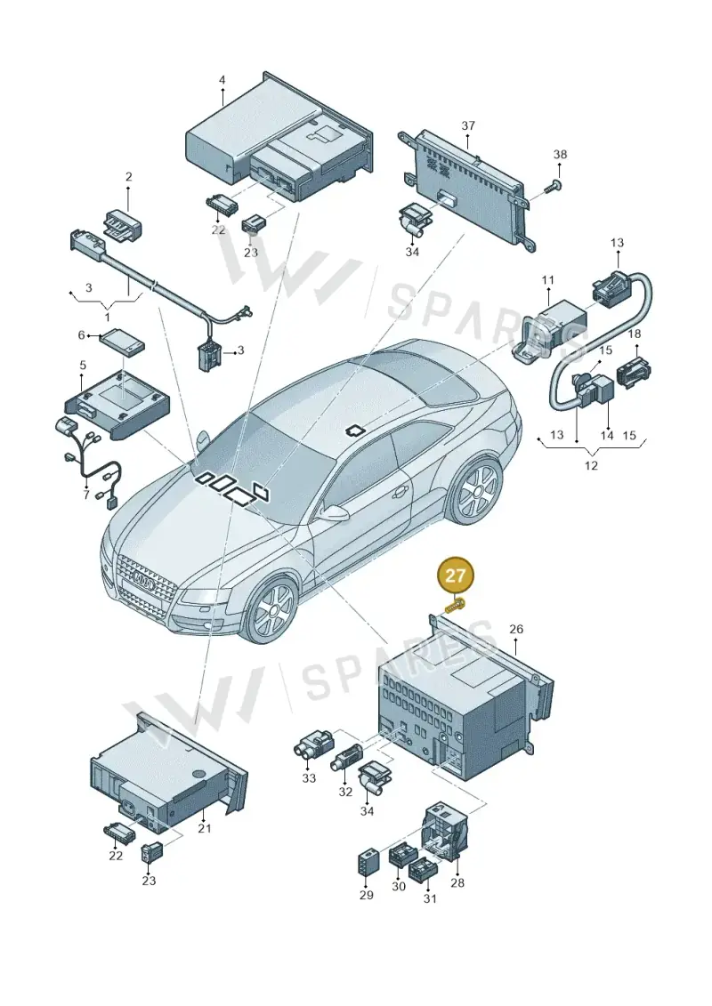 N10549503 — Audi RS4 Av. qu. 4.2 (2012-2015) diagram 736035380, position 27